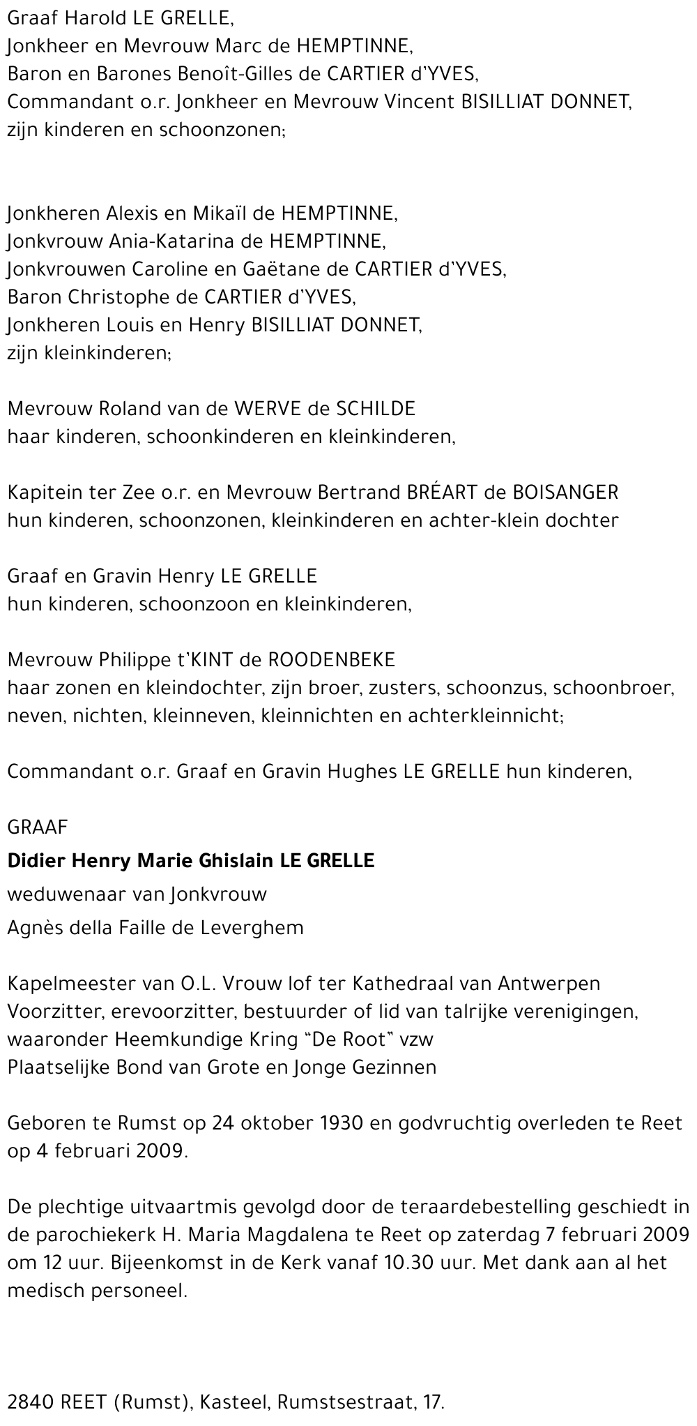 Didier Henry Marie Ghislain Le Grelle