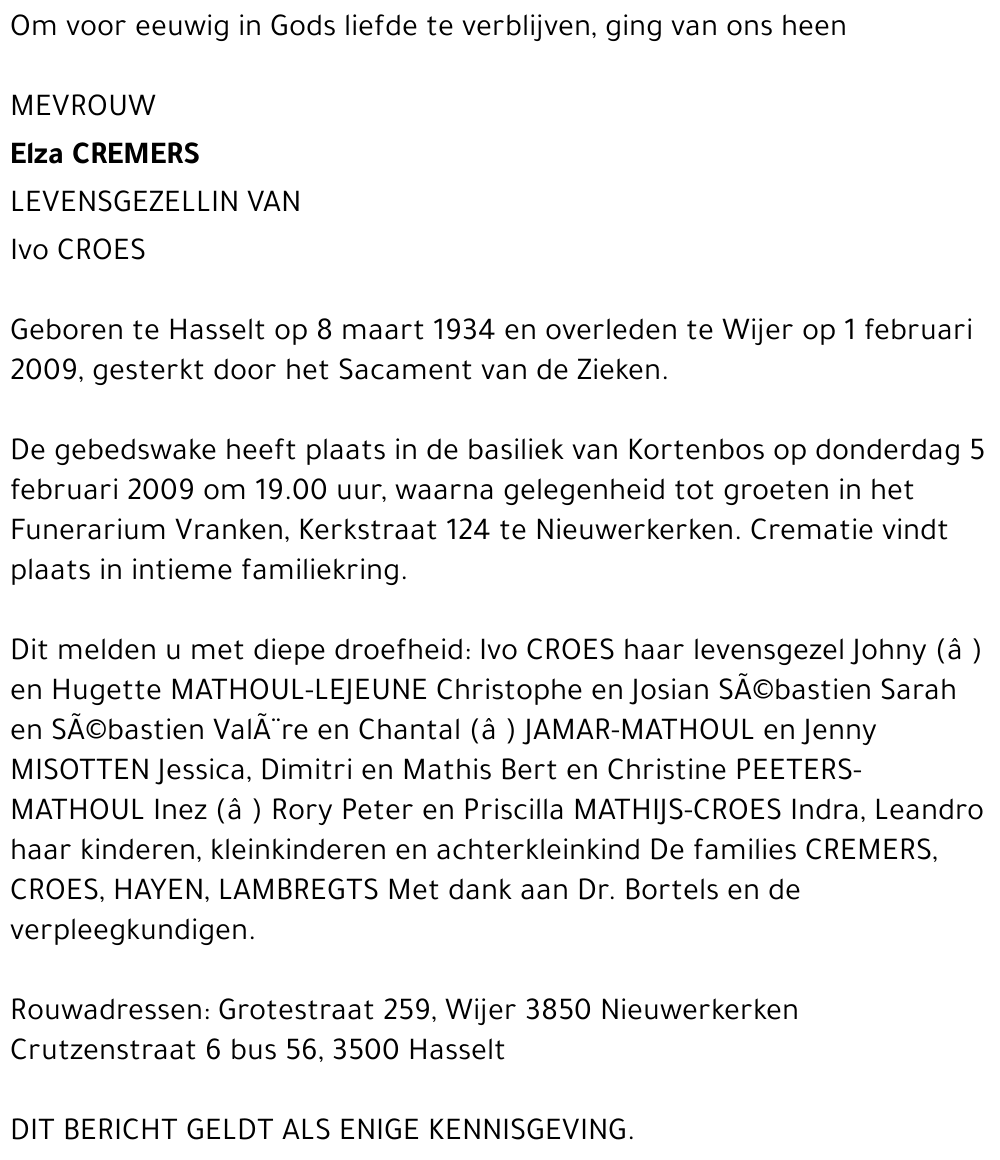Elza Cremers