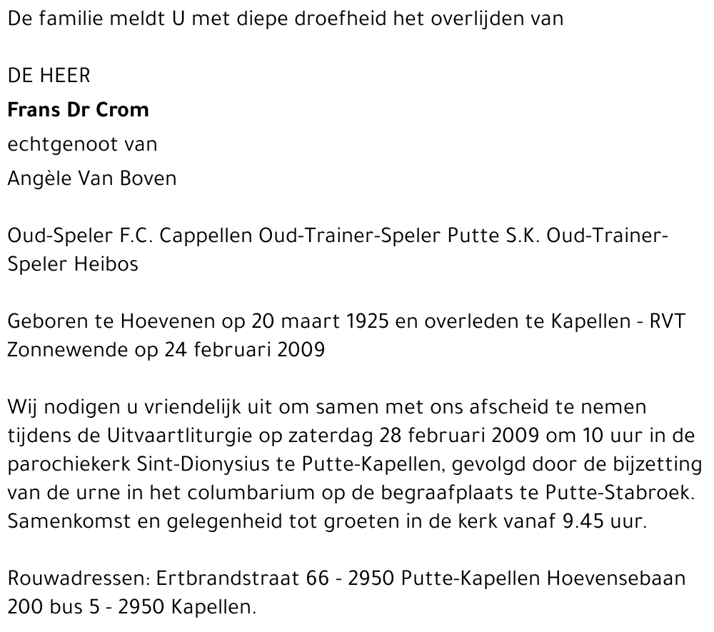 Frans De Crom