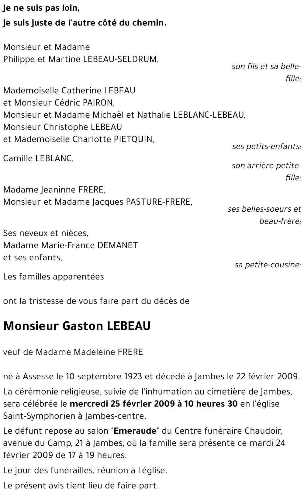 Gaston LEBEAU