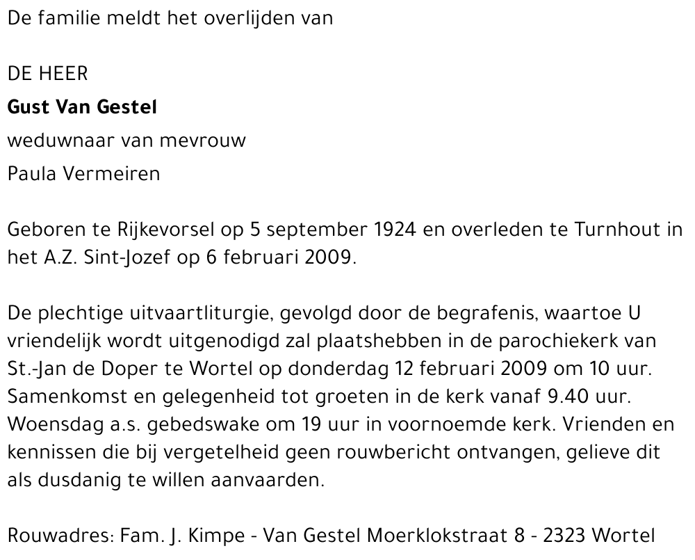 Gust Van Gestel