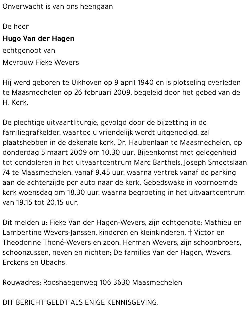 Hugo Van der Hagen