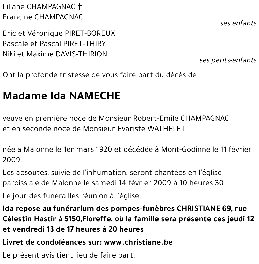 Ida NAMECHE