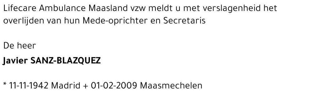 Javier SANZ-BLAZQUEZ