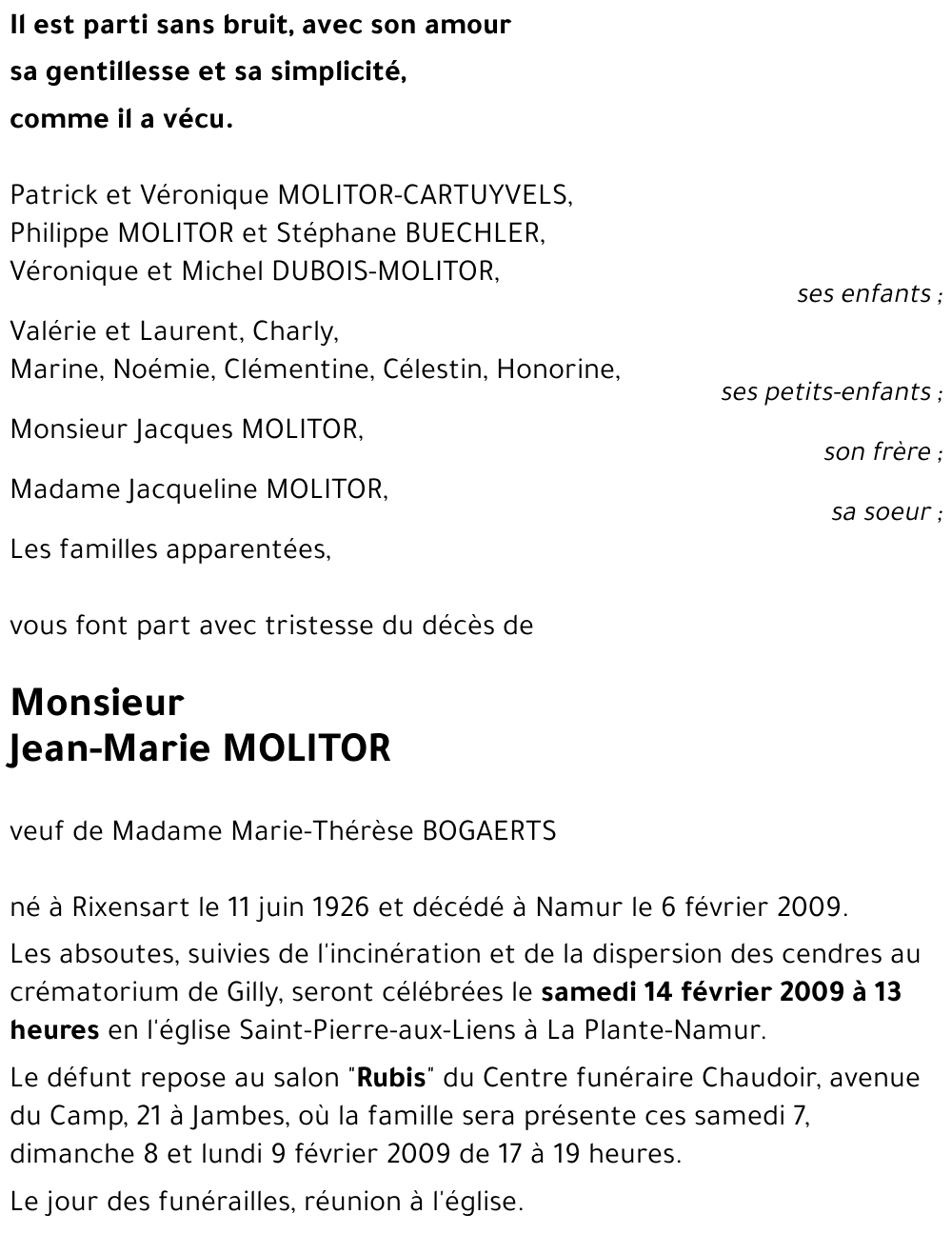 Jean-Marie MOLITOR