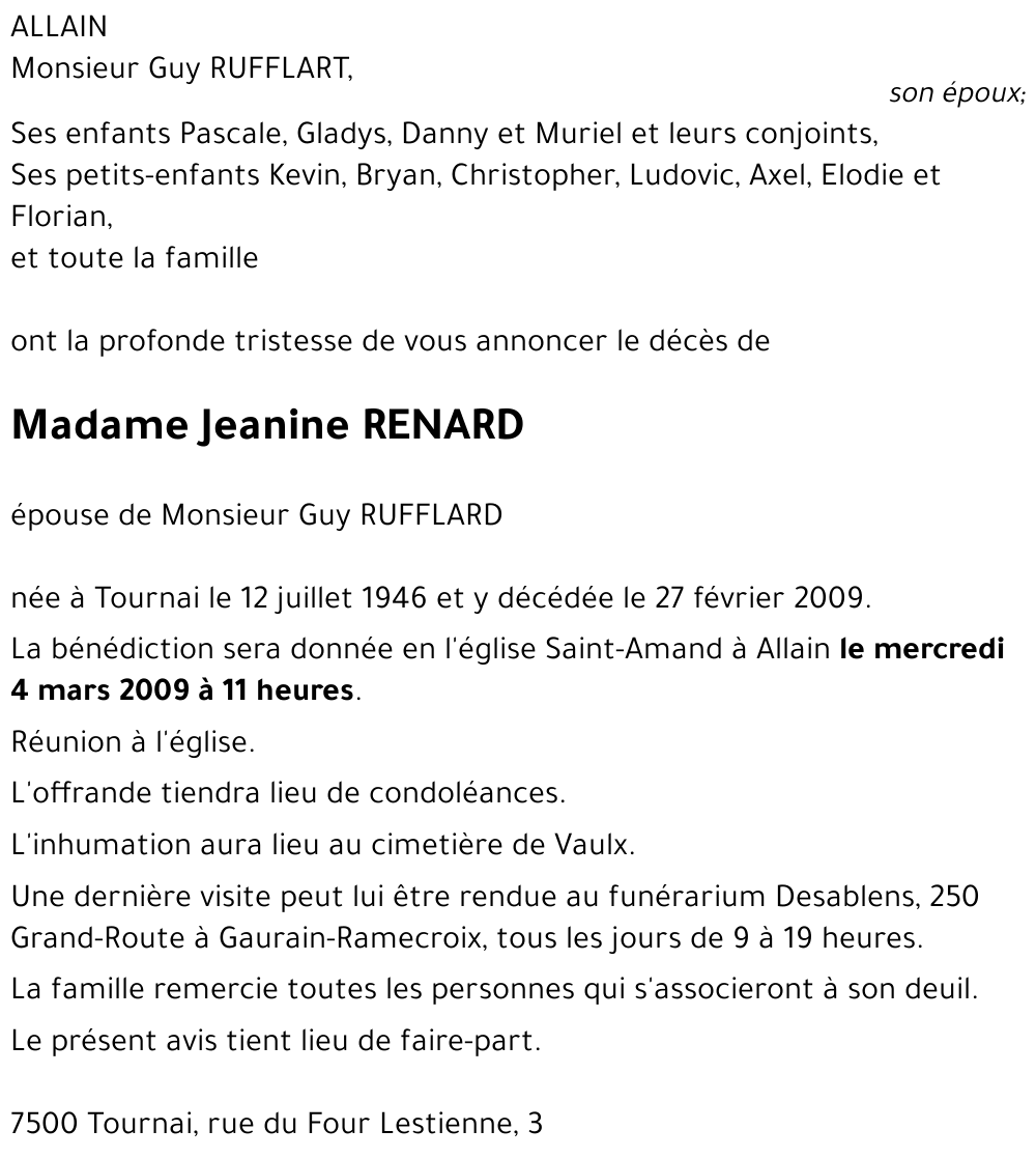 Jeanine RENARD