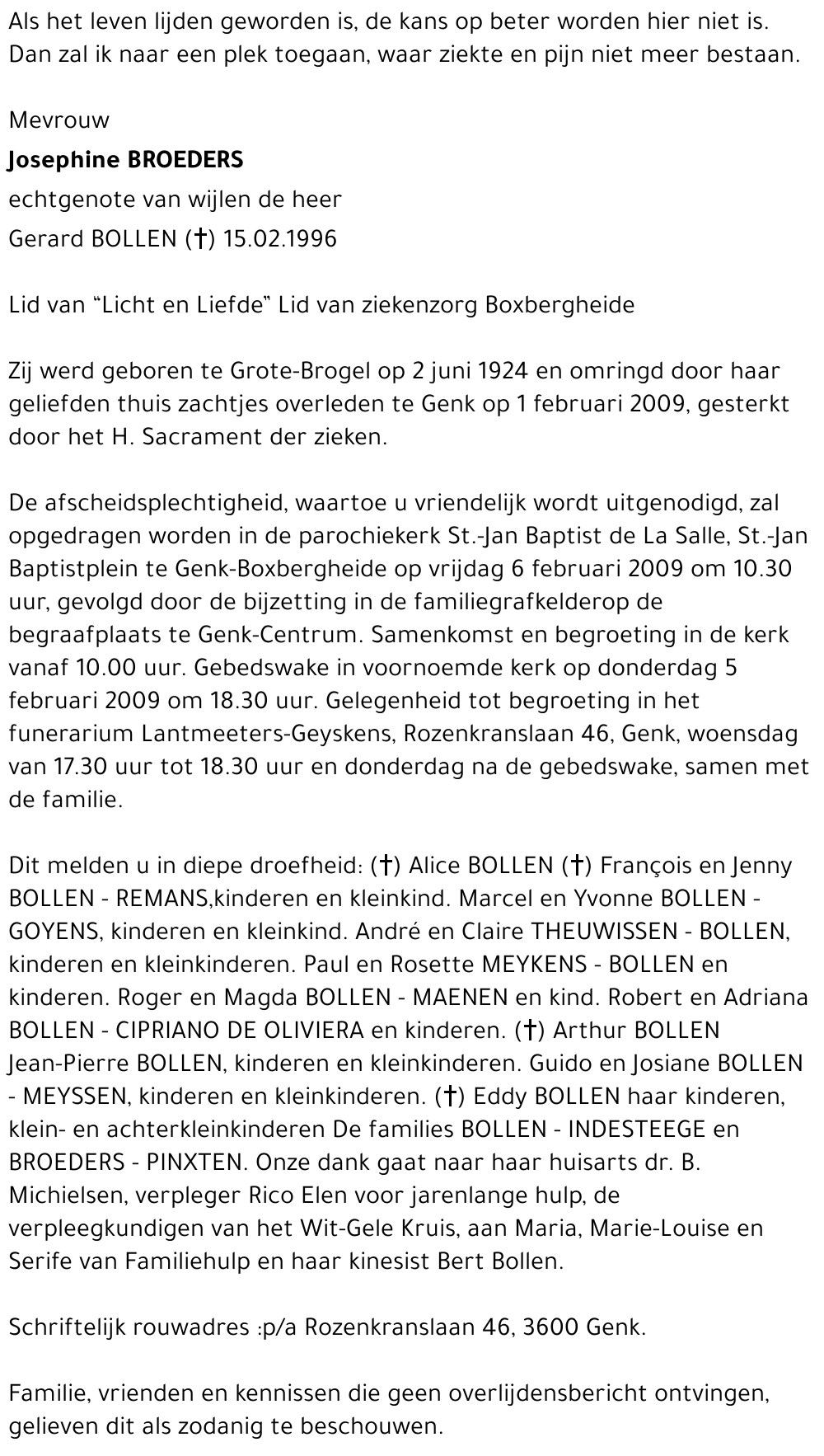 Josephine BROEDERS
