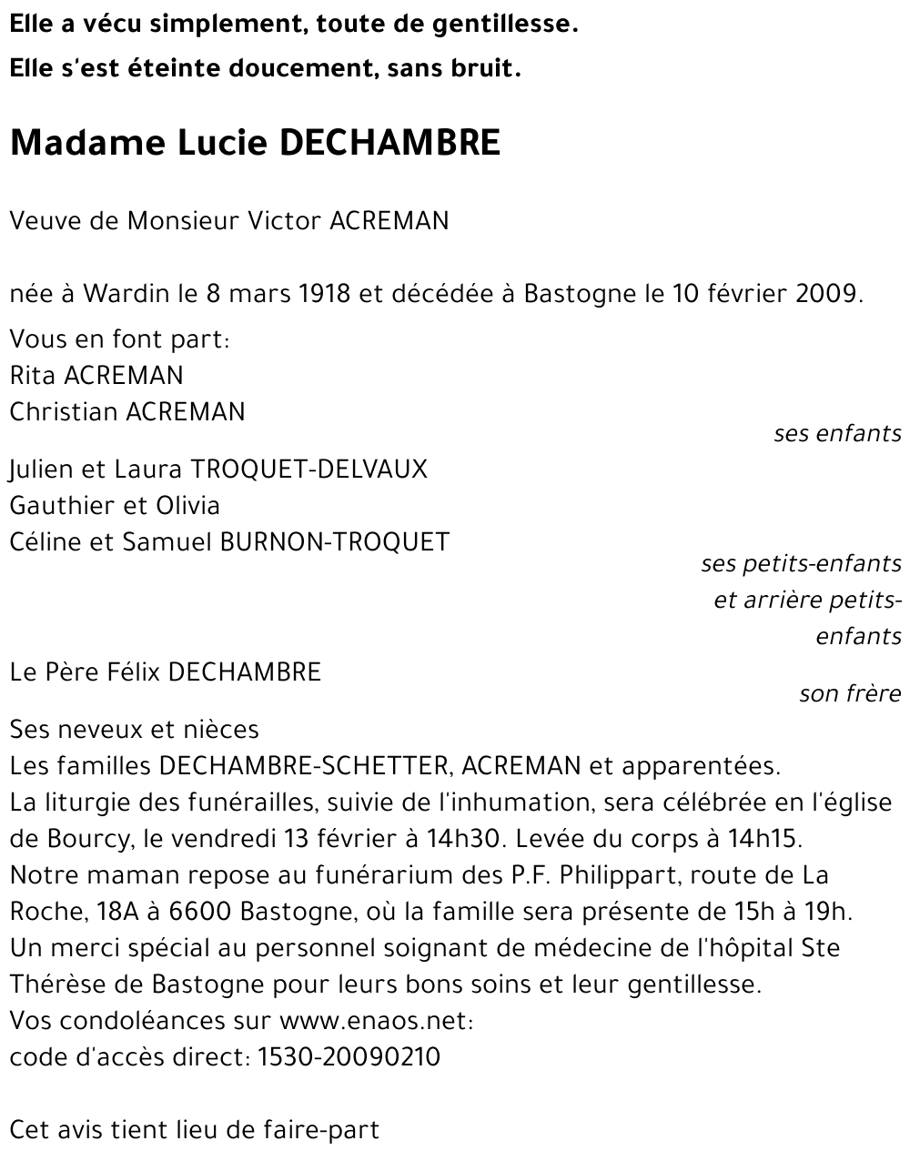Lucie DECHAMBRE