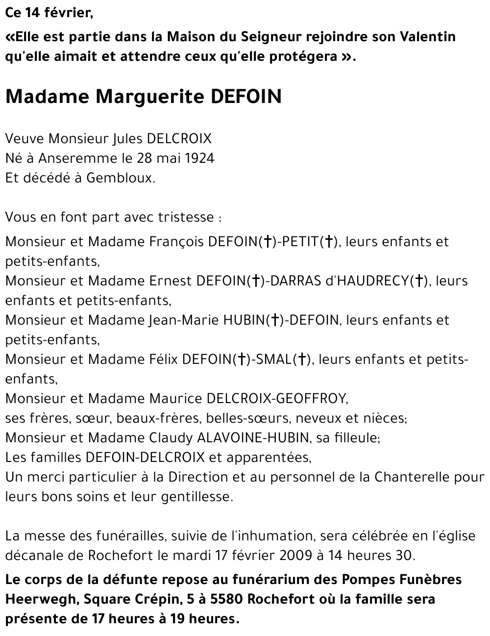 Marguerite DEFOIN