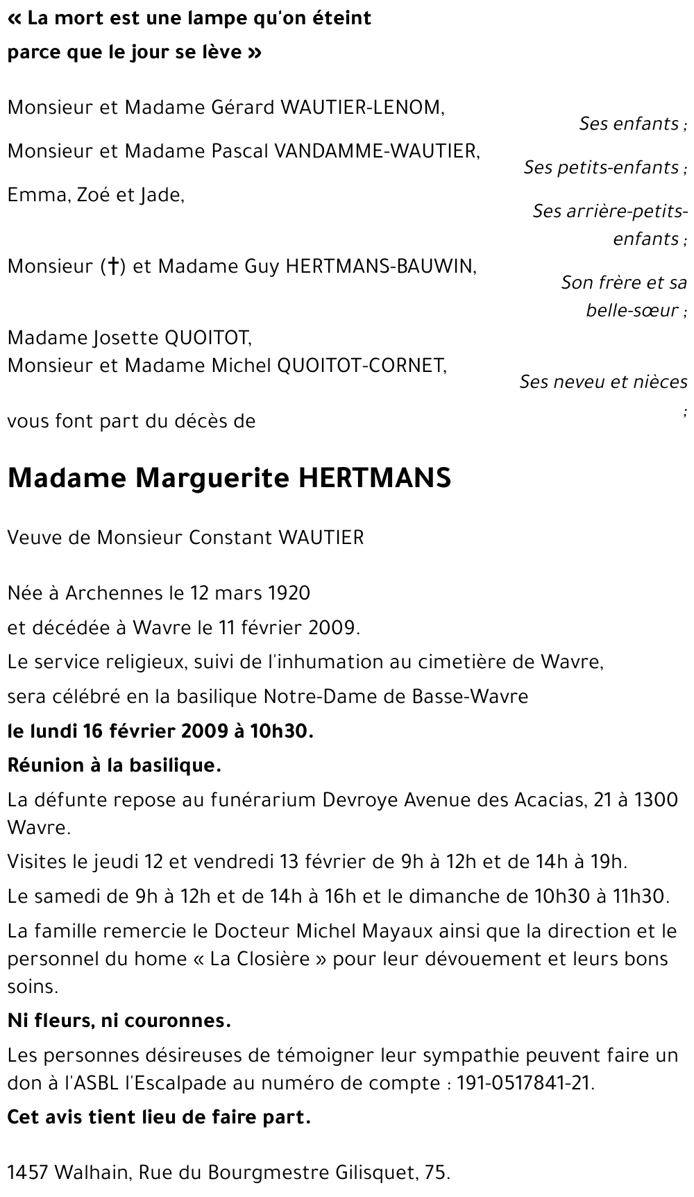Marguerite HERTMANS