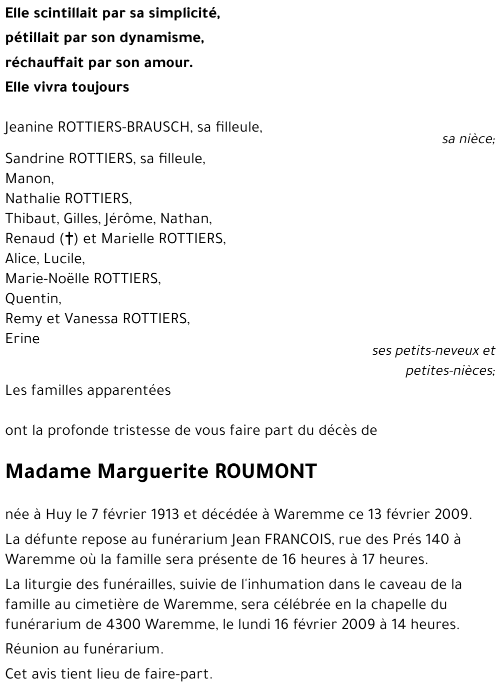 Marguerite ROUMONT