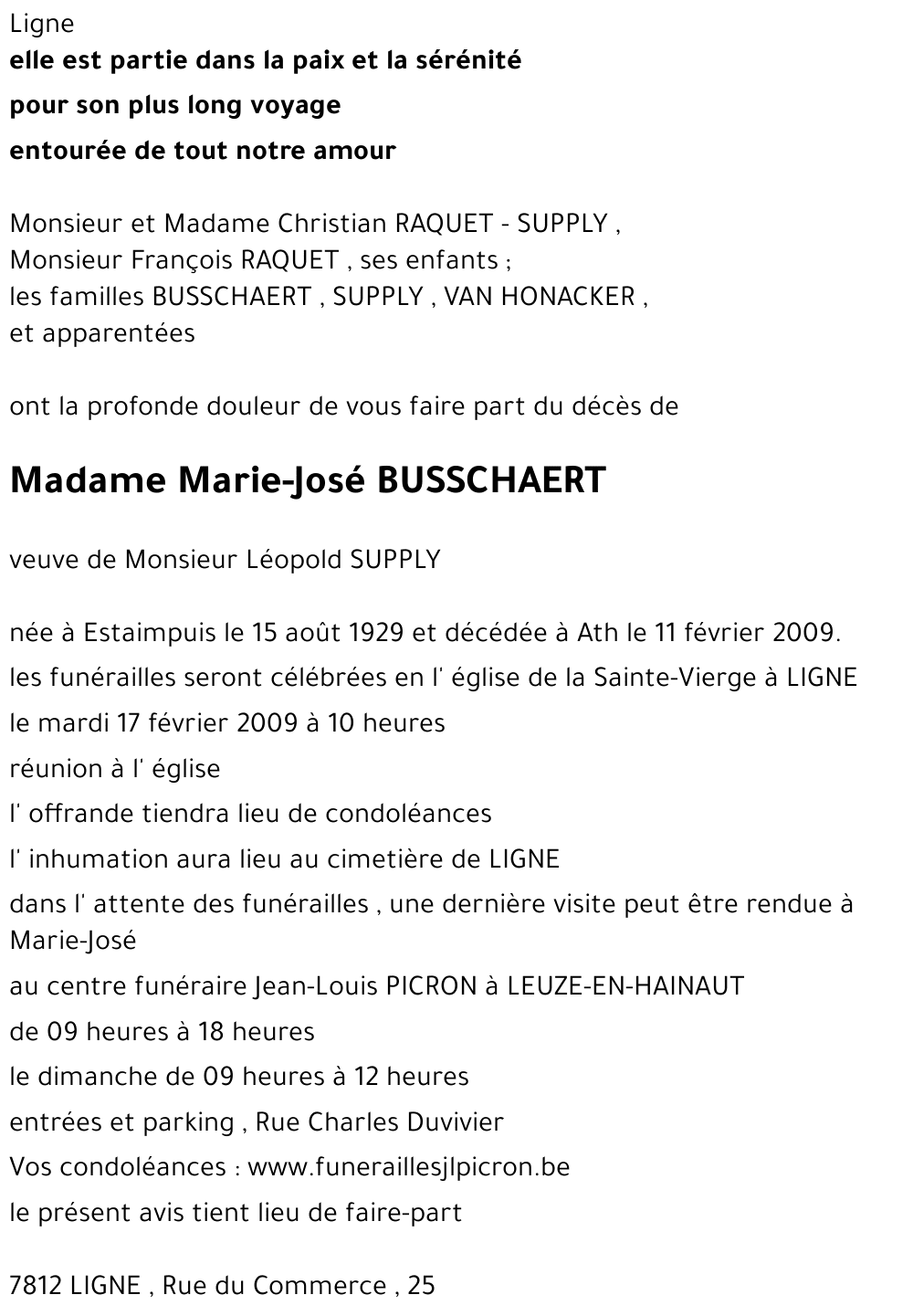 Marie-José BUSSCHAERT