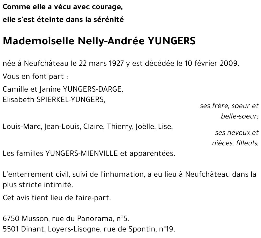 Nelly-Andrée Yungers
