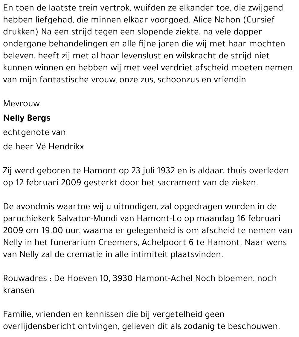 Nelly Bergs