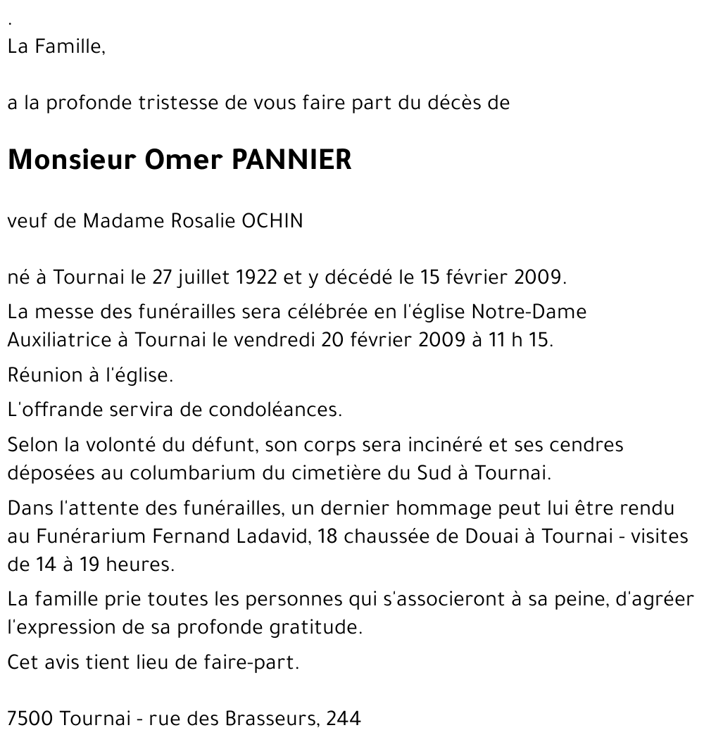 Omer PANNIER