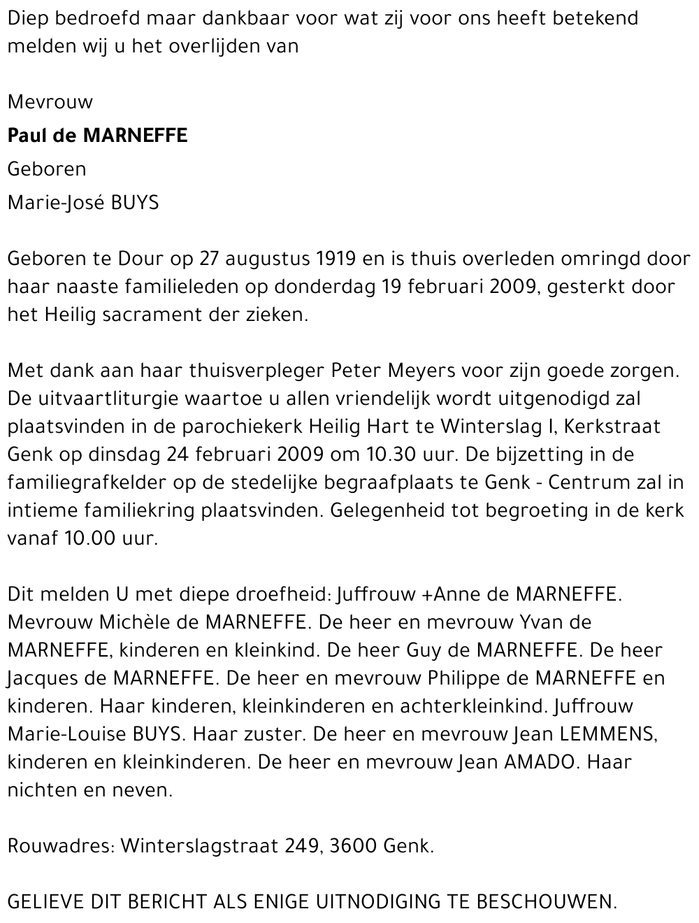 Paul de MARNEFFE