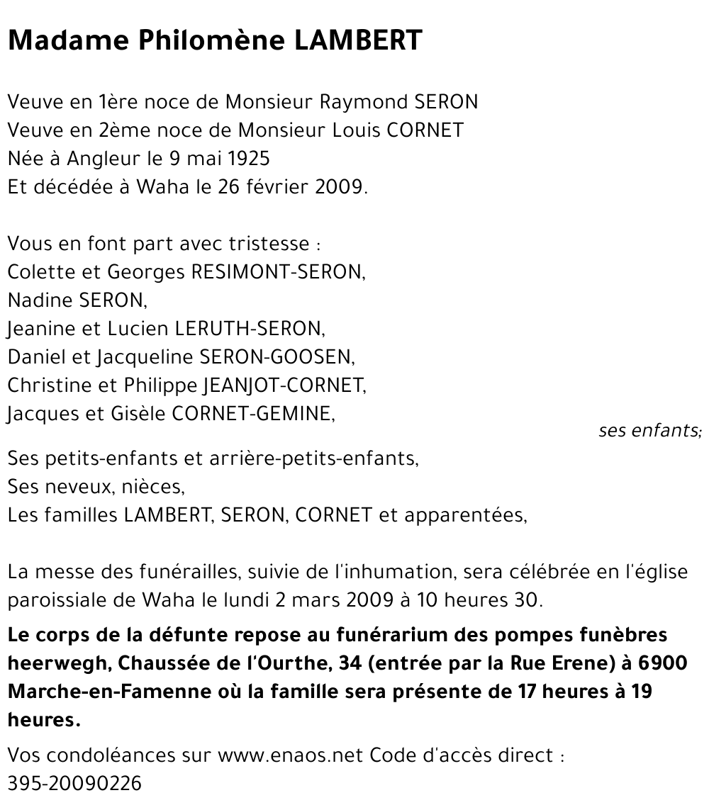 Philomène LAMBERT