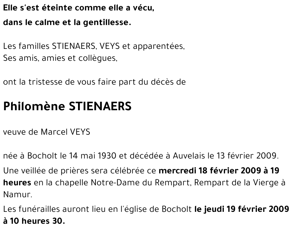 Philomène STIENAERS