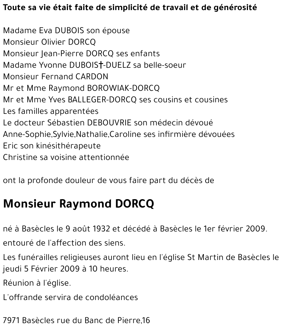 Raymond DORCQ