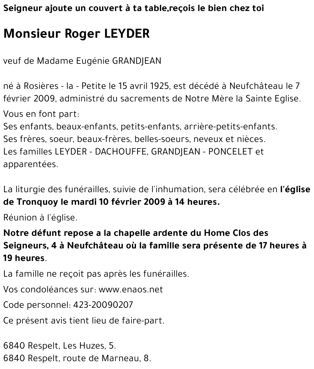Roger LEYDER