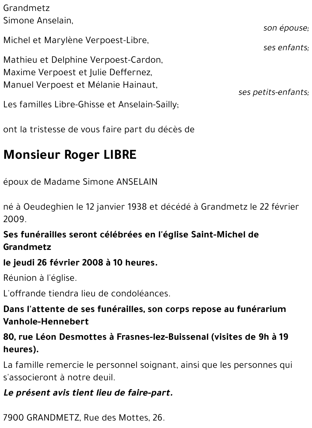 Roger LIBRE