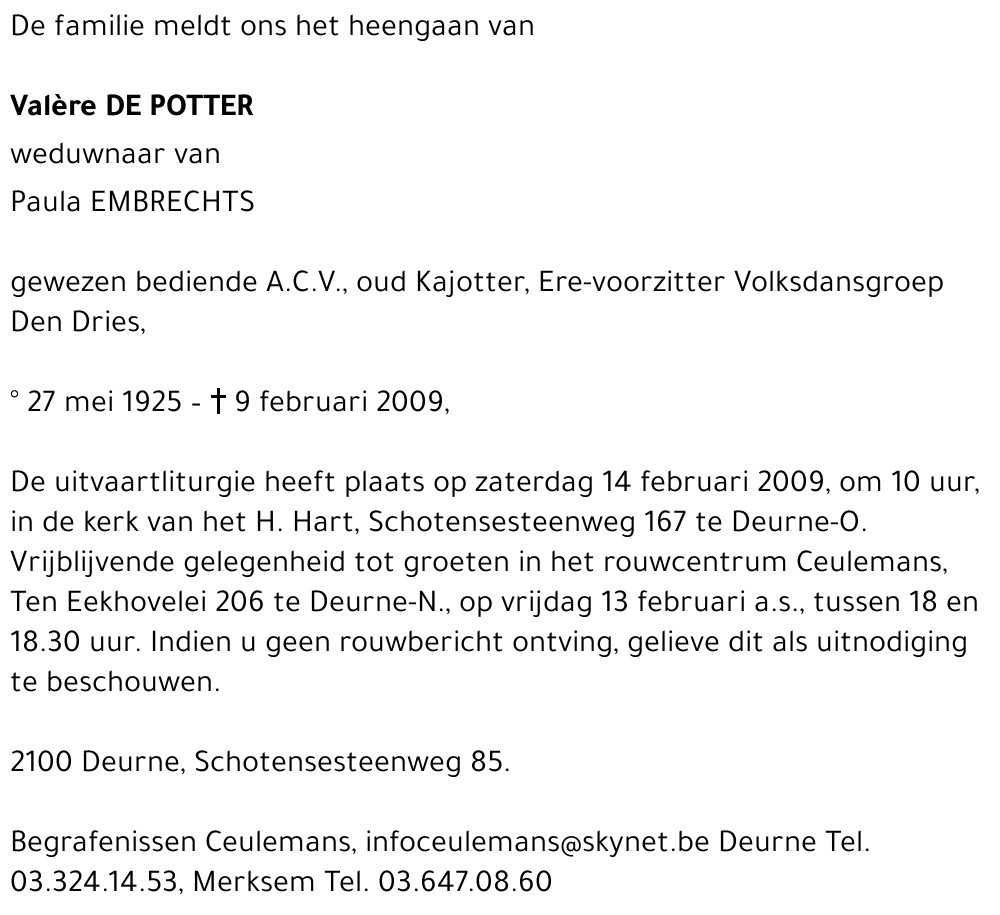 Valère De Potter