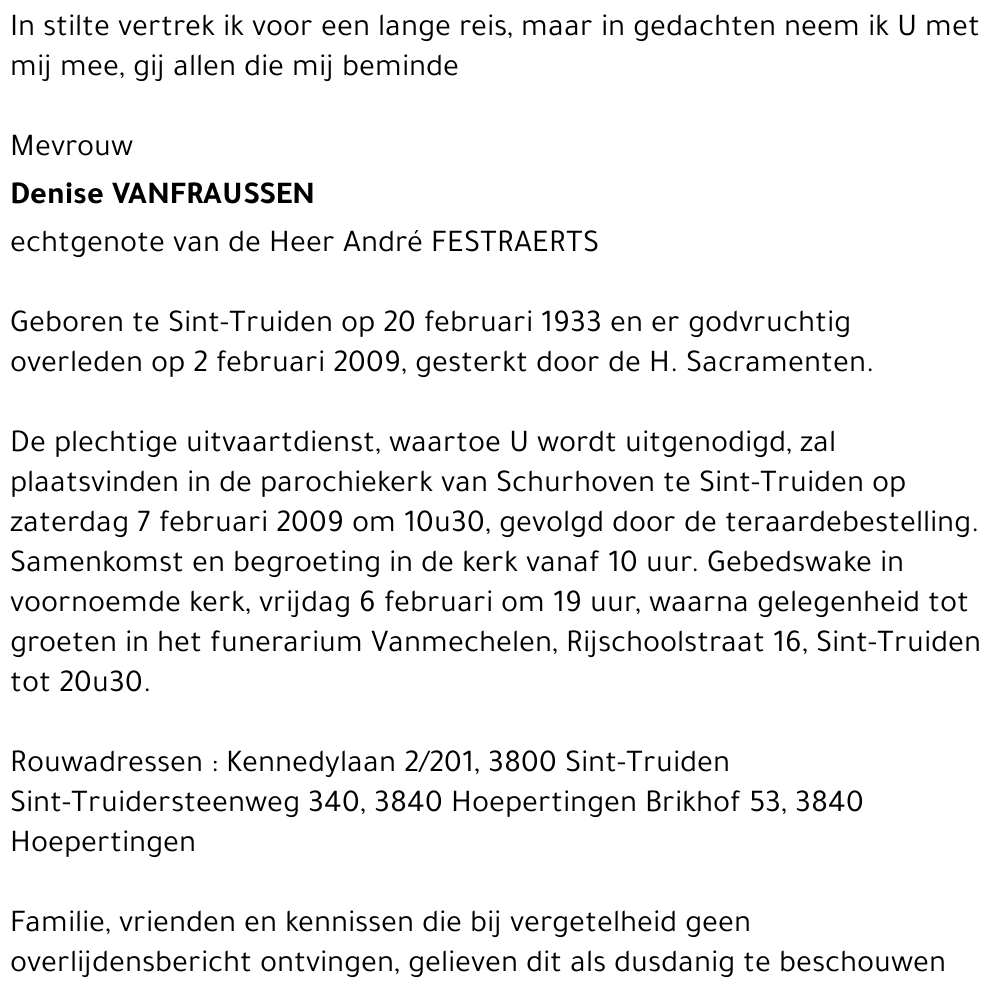 Vanfraussen Denise