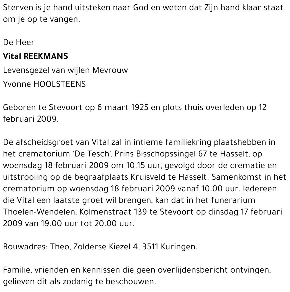 Vital REEKMANS