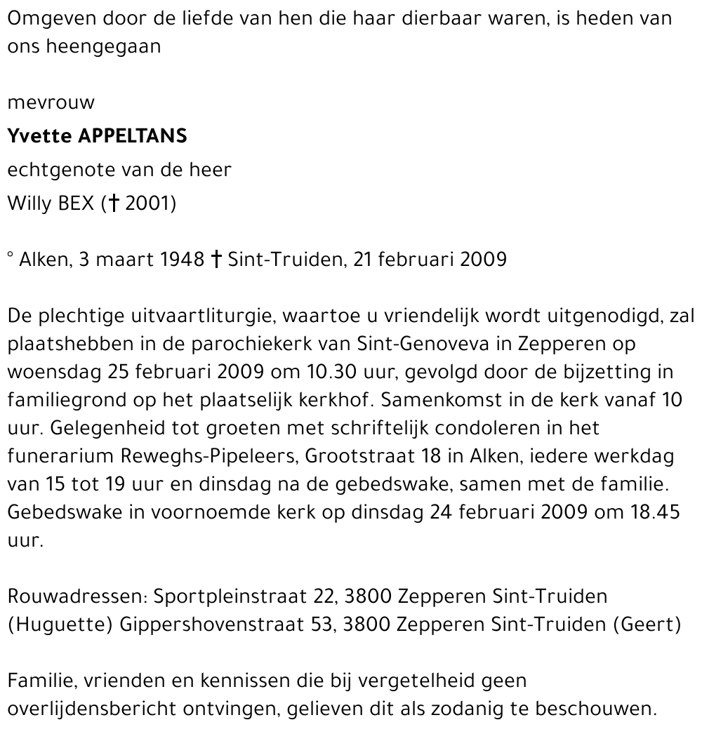 Yvette Appeltans