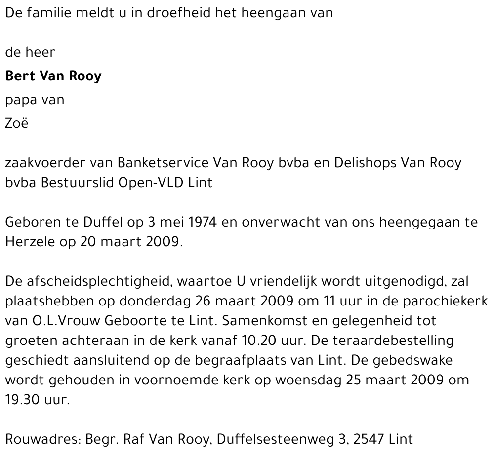 Bert Van Rooy