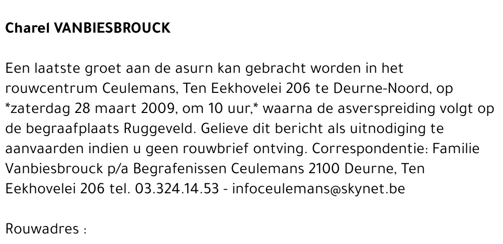 Charel Vanbiesbrouck