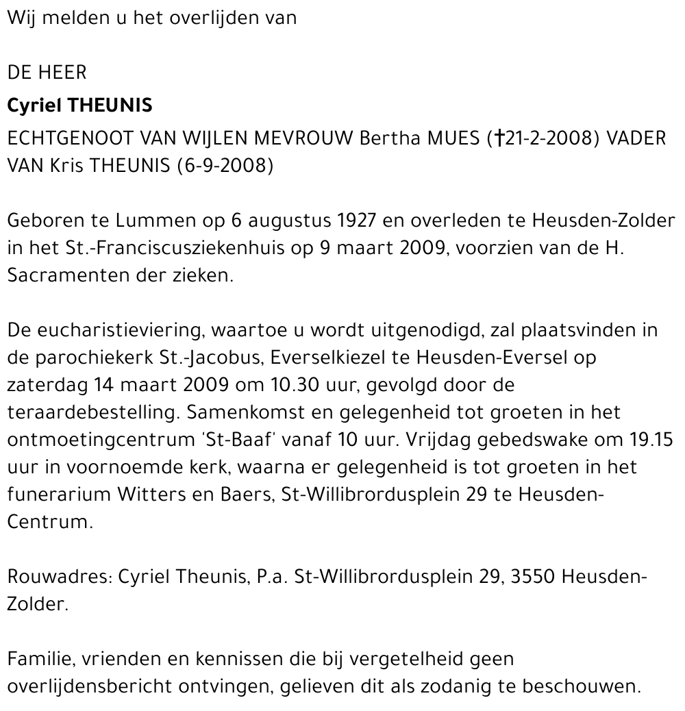 Cyriel THEUNIS