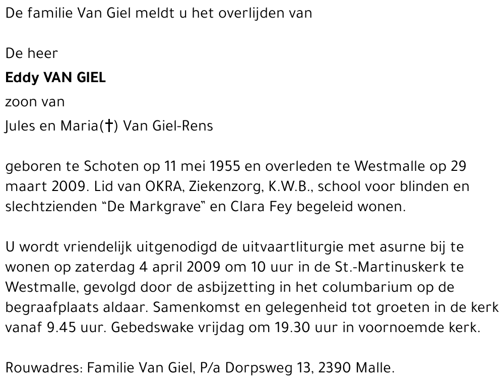 Eddy Van Giel