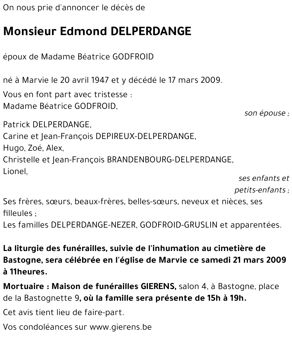 Edmond DELPERDANGE