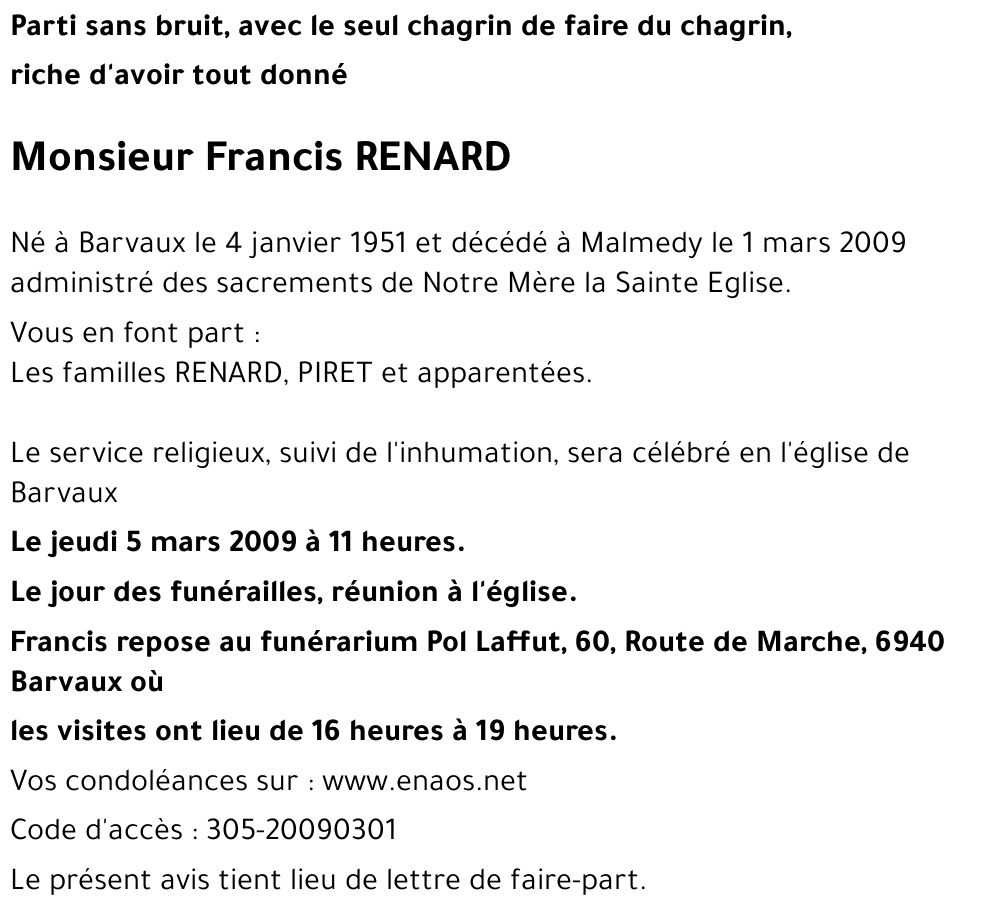 Francis RENARD