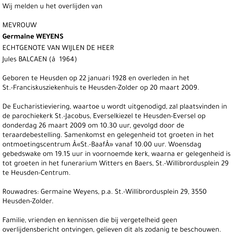 Germaine Weyens