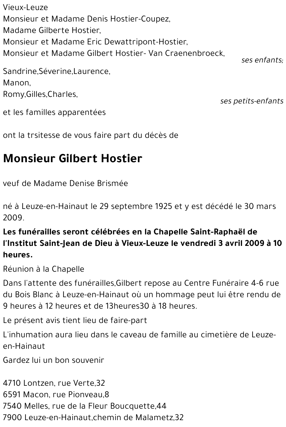 Gilbert Hostier