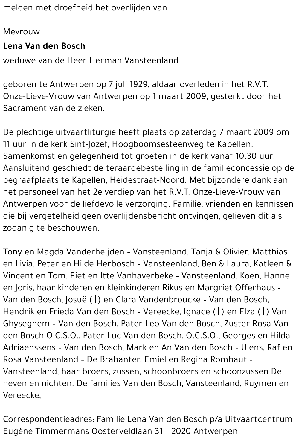 Helena Van den Bosch