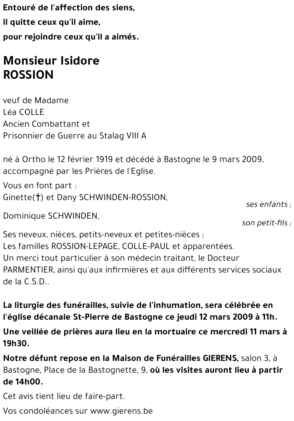 Isidore ROSSION