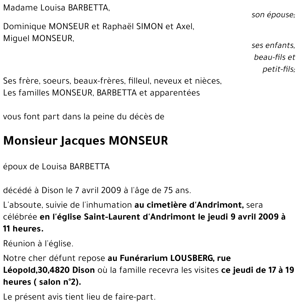 Jacques MONSEUR