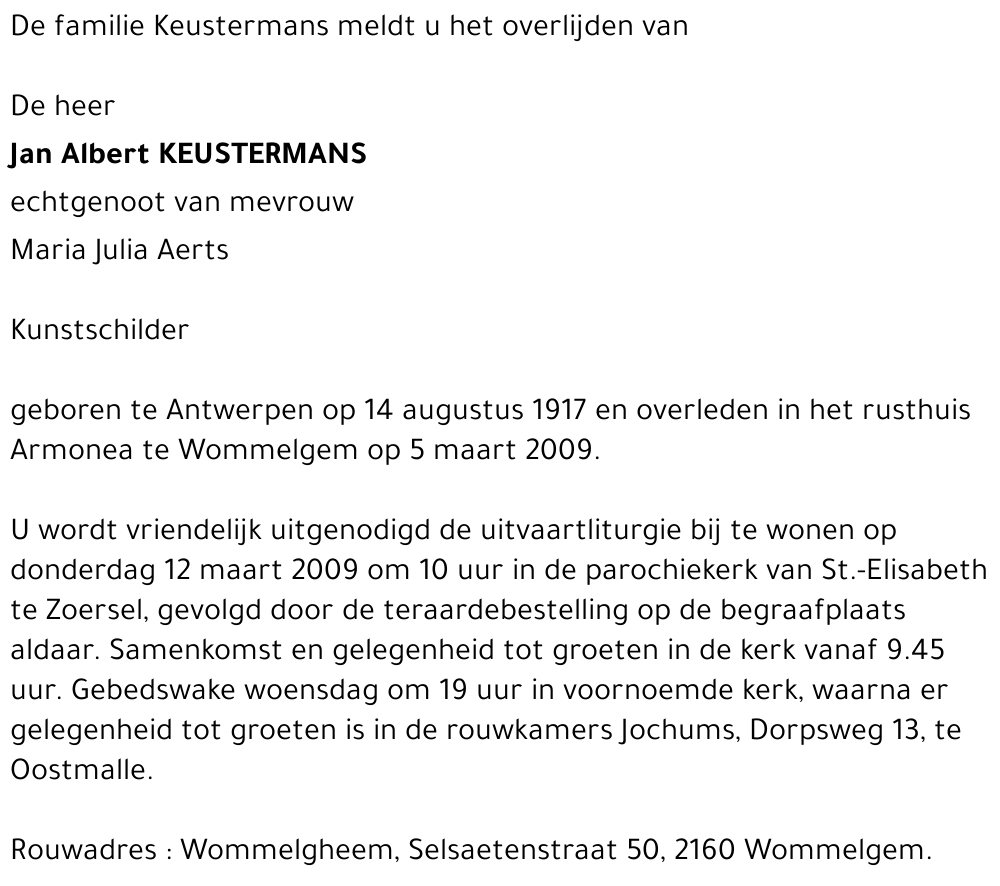 Jan Albert Keustermans