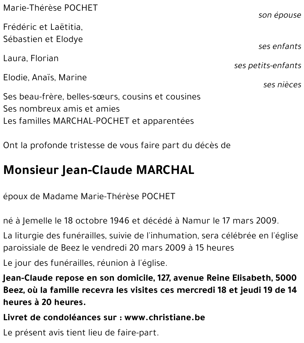 Jean-Claude MARCHAL