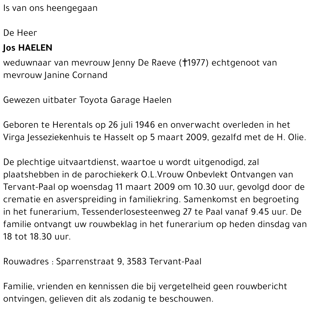 Jos Haelen