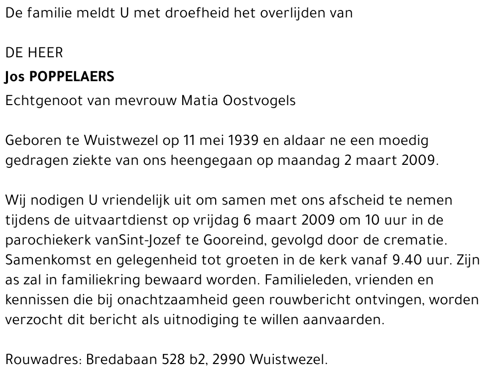 Jos POPPELAERS