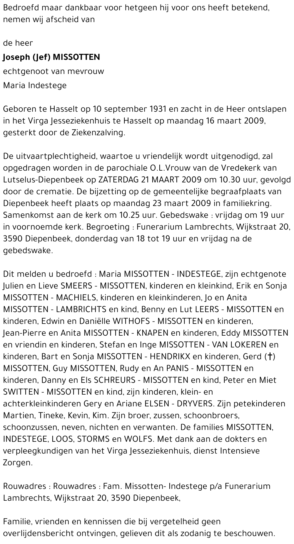 Joseph (Jef) Missotten