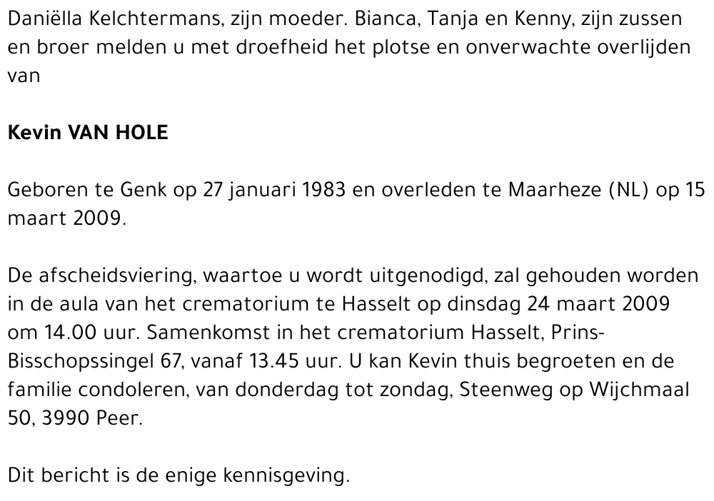 Kevin Van Hole
