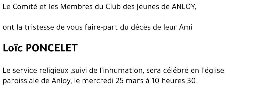Loïc PONCELET