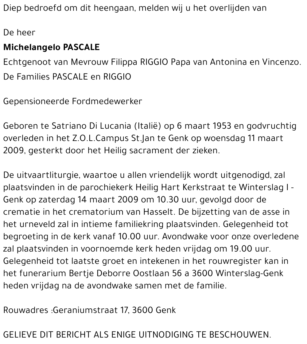 Michelangelo Pascale