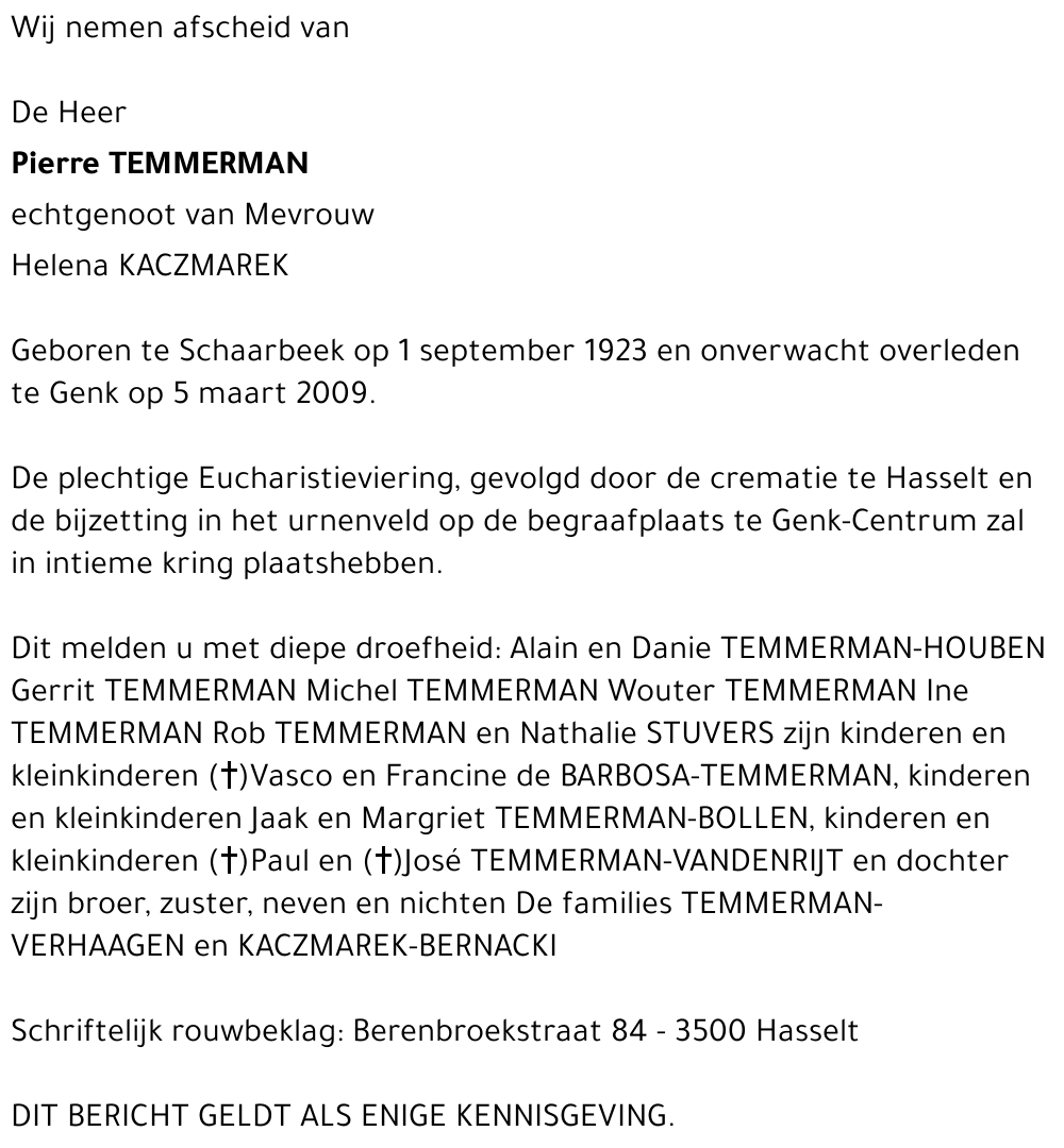 Pierre TEMMERMAN