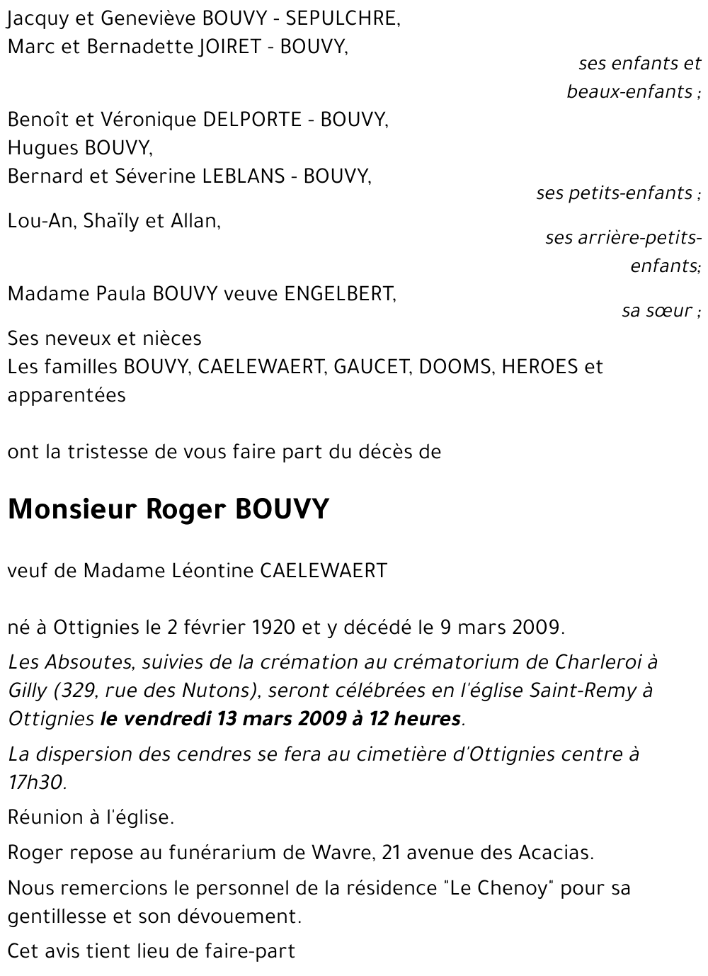 Roger BOUVY